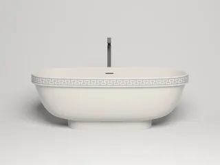 Ванна из искусственного камня Salini Greca Meander S-Stone 103021MRH 180x80см RAL снаружи